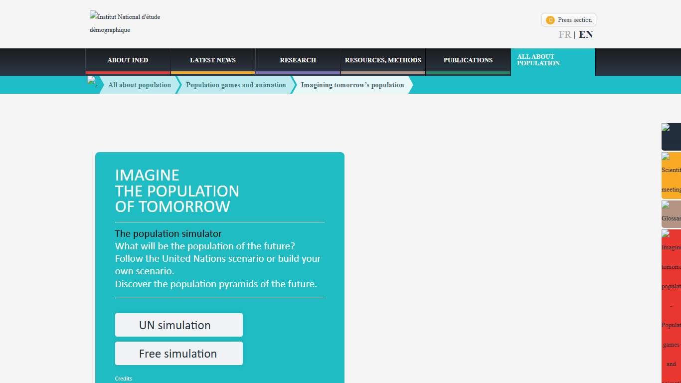 Imagining tomorrow’s population - Population games and animation - Ined - Institut national d’études démographiques