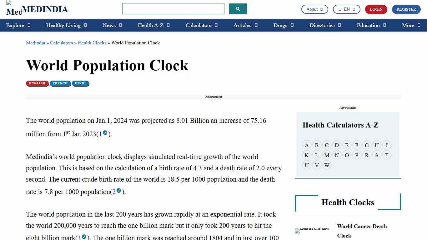 World Population Clock